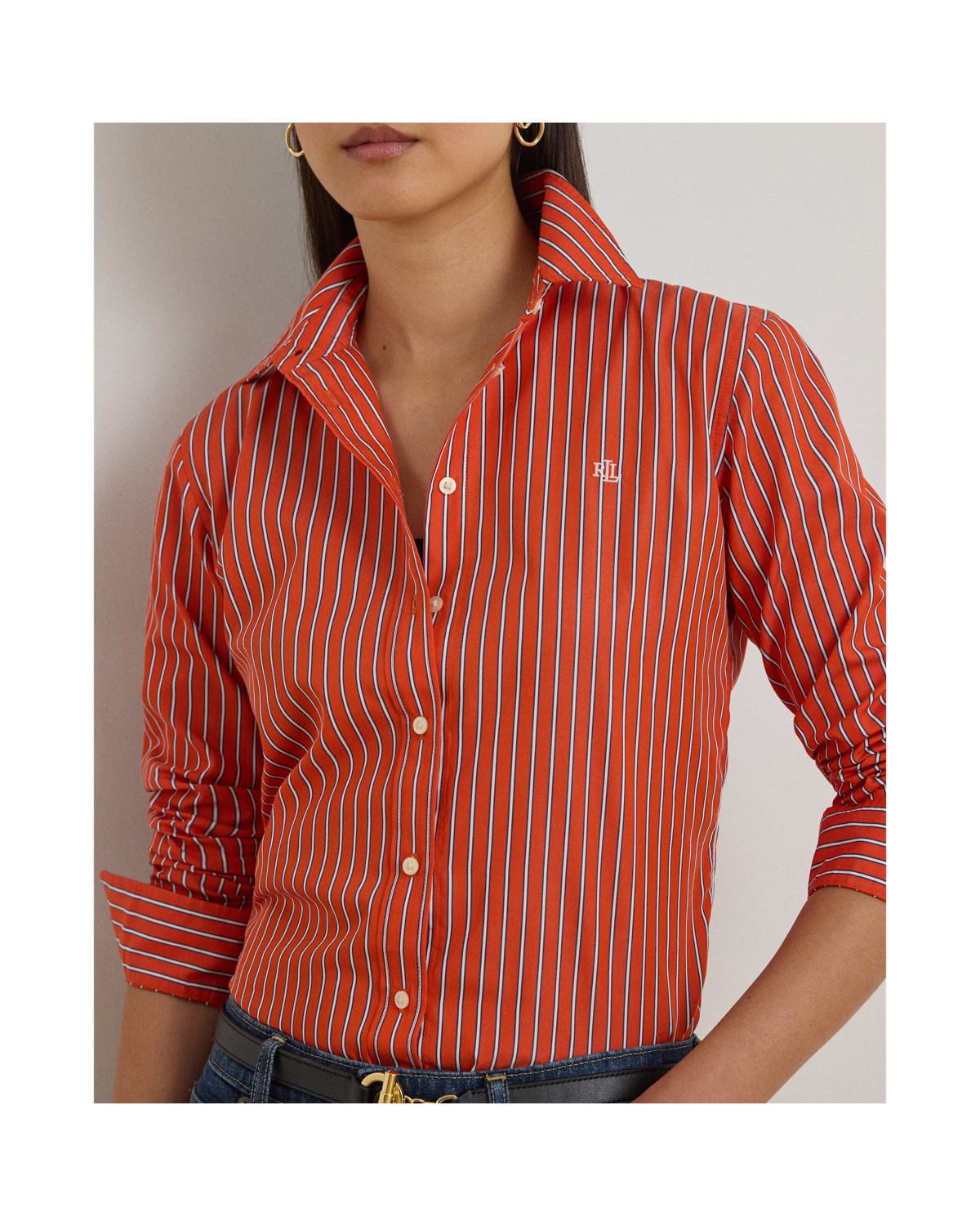 Classic Fit Striped Broadcloth Shirt