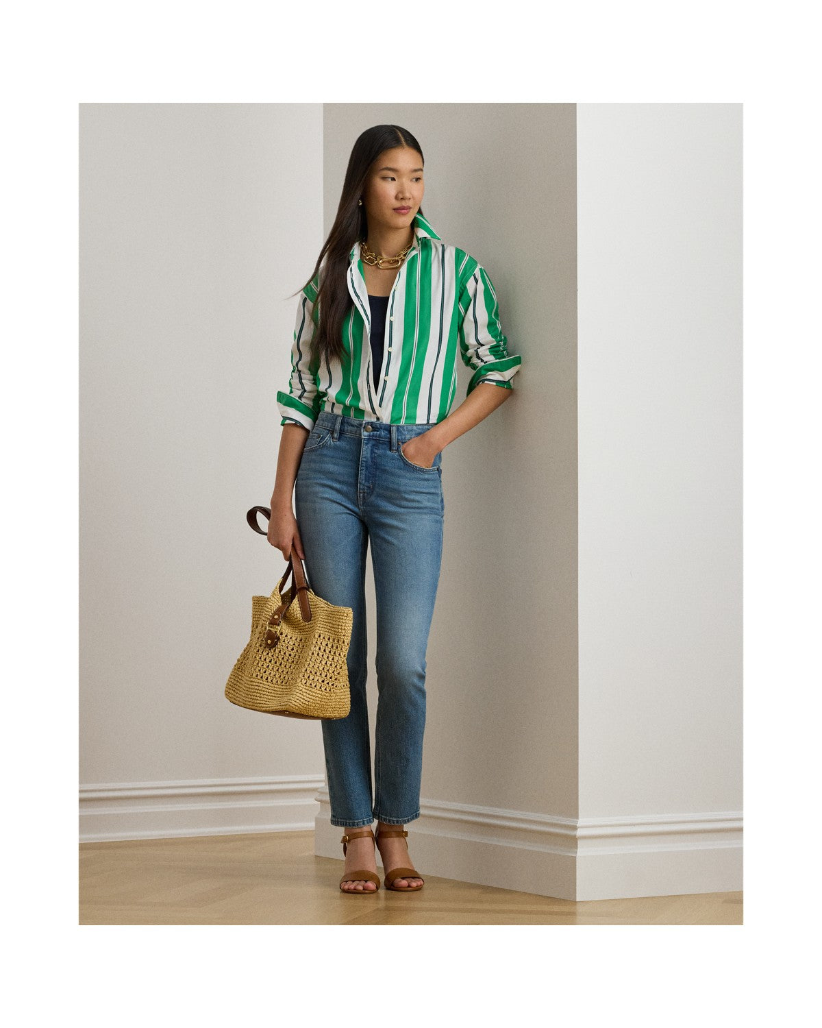 Relaxed Fit Striped Broadcloth Shirt