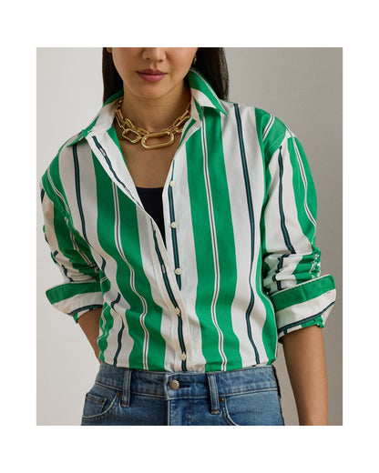 Relaxed Fit Striped Broadcloth Shirt