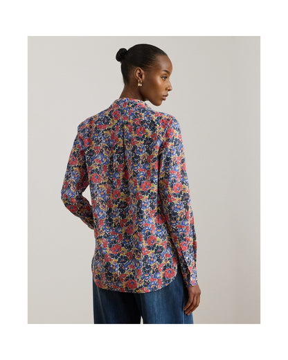 Classic Fit Floral Cotton Voile Shirt