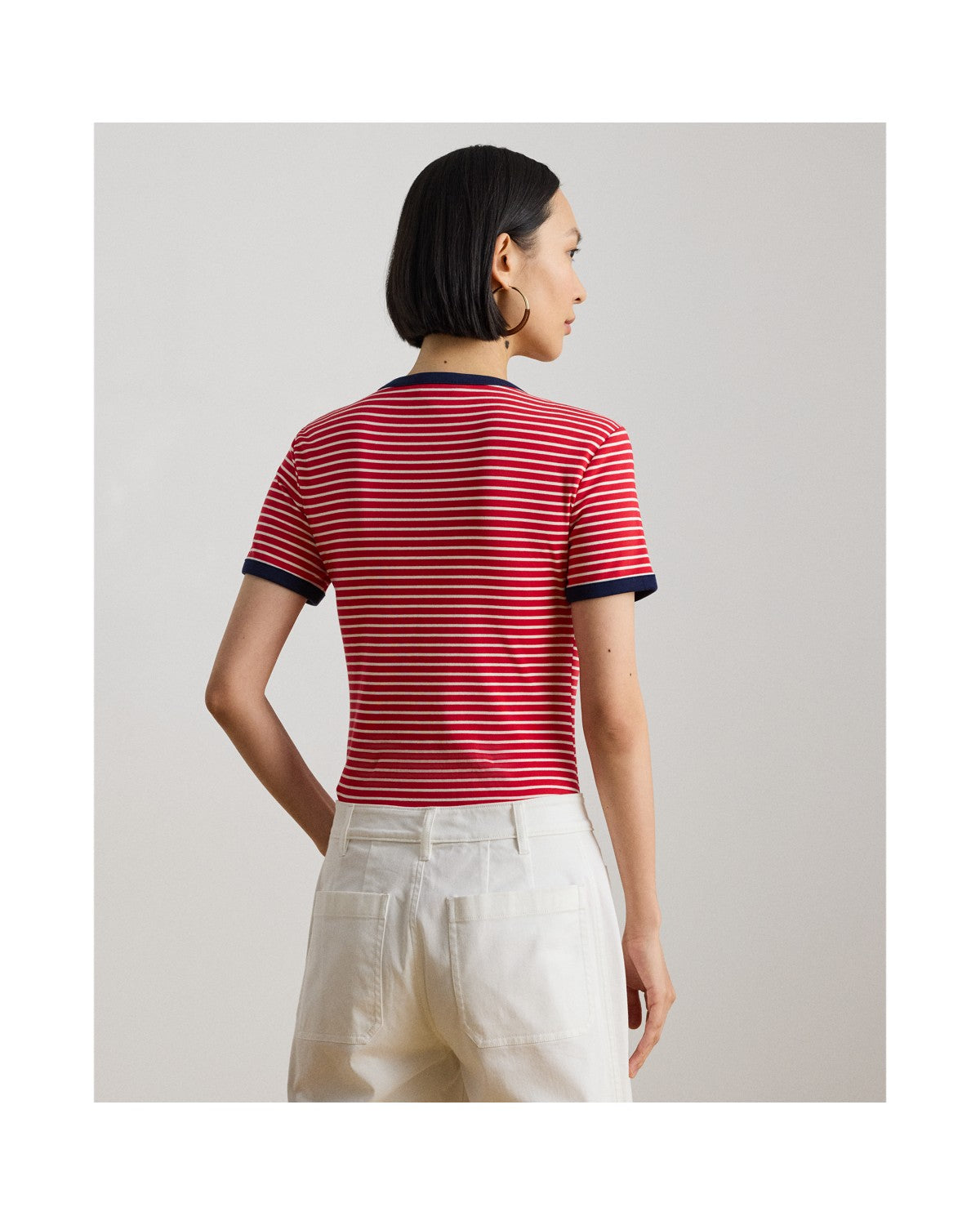 Striped Stretch Cotton T-Shirt