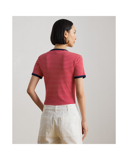 Striped Stretch Cotton T-Shirt