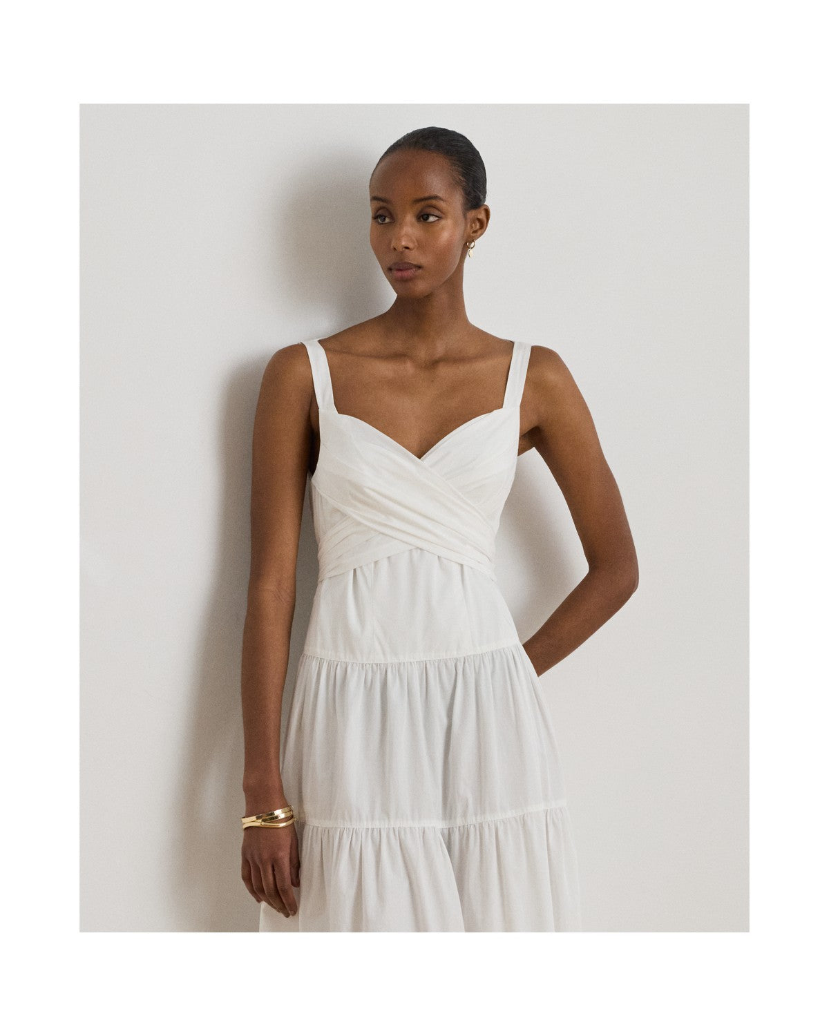 Cotton Broadcloth Tiered Dress