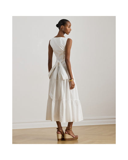Cotton Broadcloth Tiered Dress