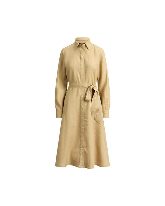 Belted Linen Shirtdress