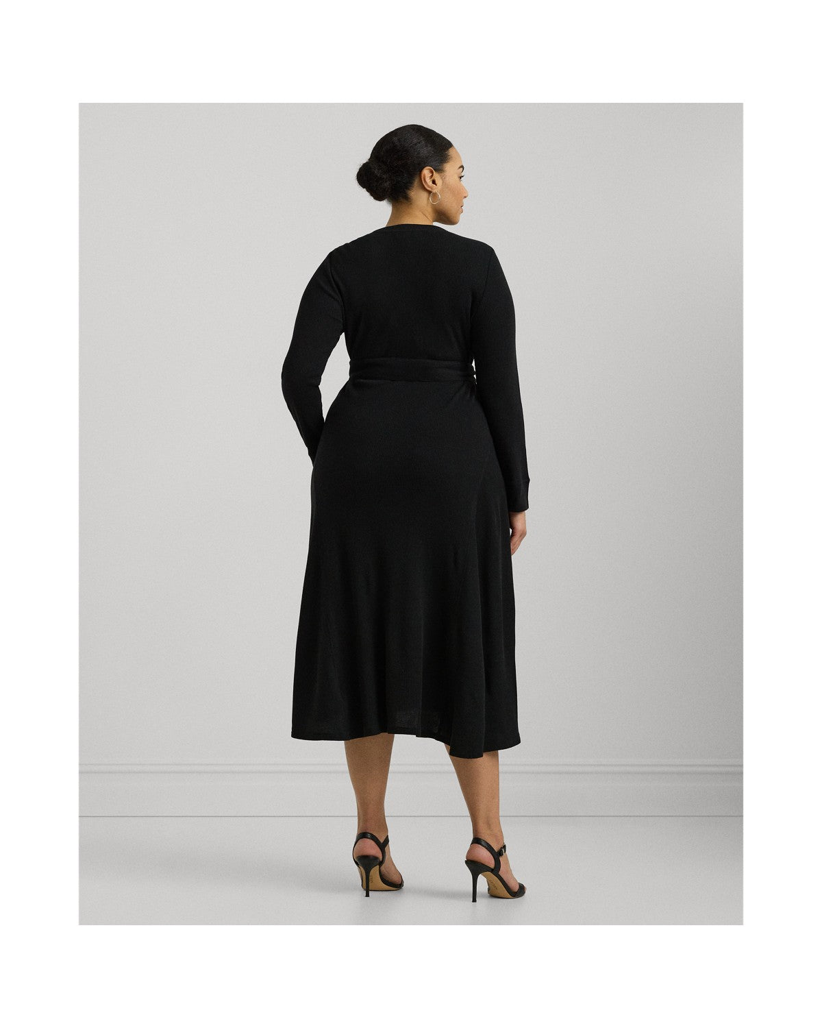 Belted Waffle-Knit Cotton Henley Dress