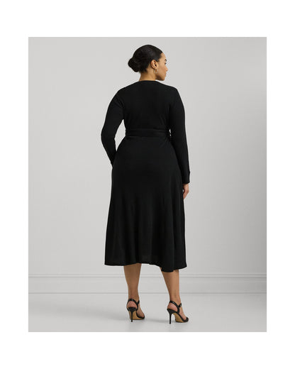 Belted Waffle-Knit Cotton Henley Dress