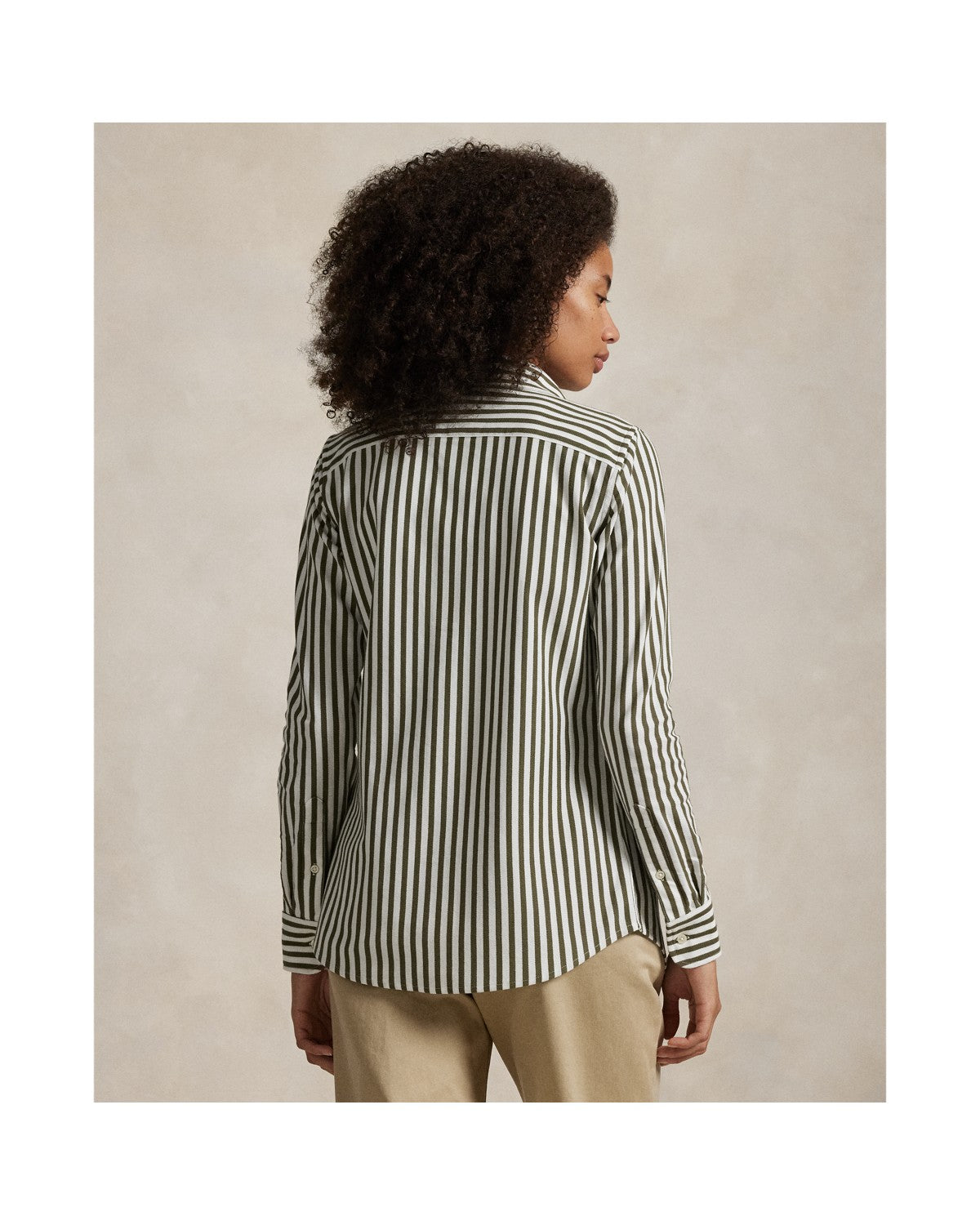 Striped Knit Oxford Cotton Shirt