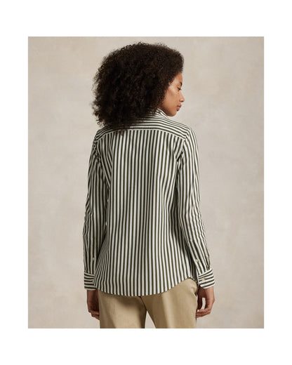 Striped Knit Oxford Cotton Shirt