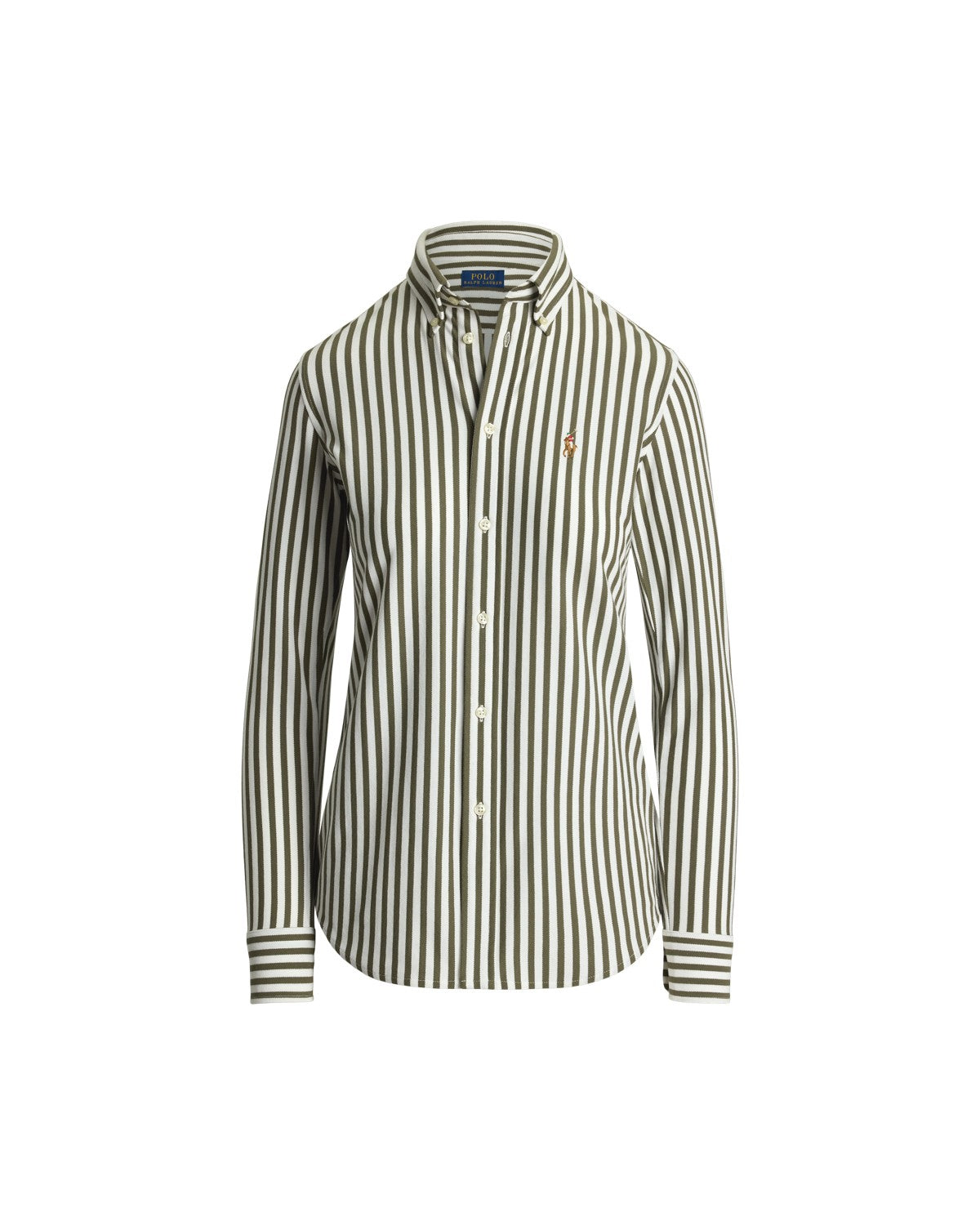 Striped Knit Oxford Cotton Shirt