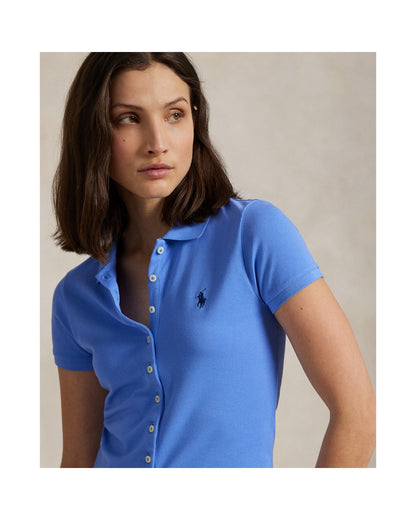 Buttoned-Placket Polo Shirt