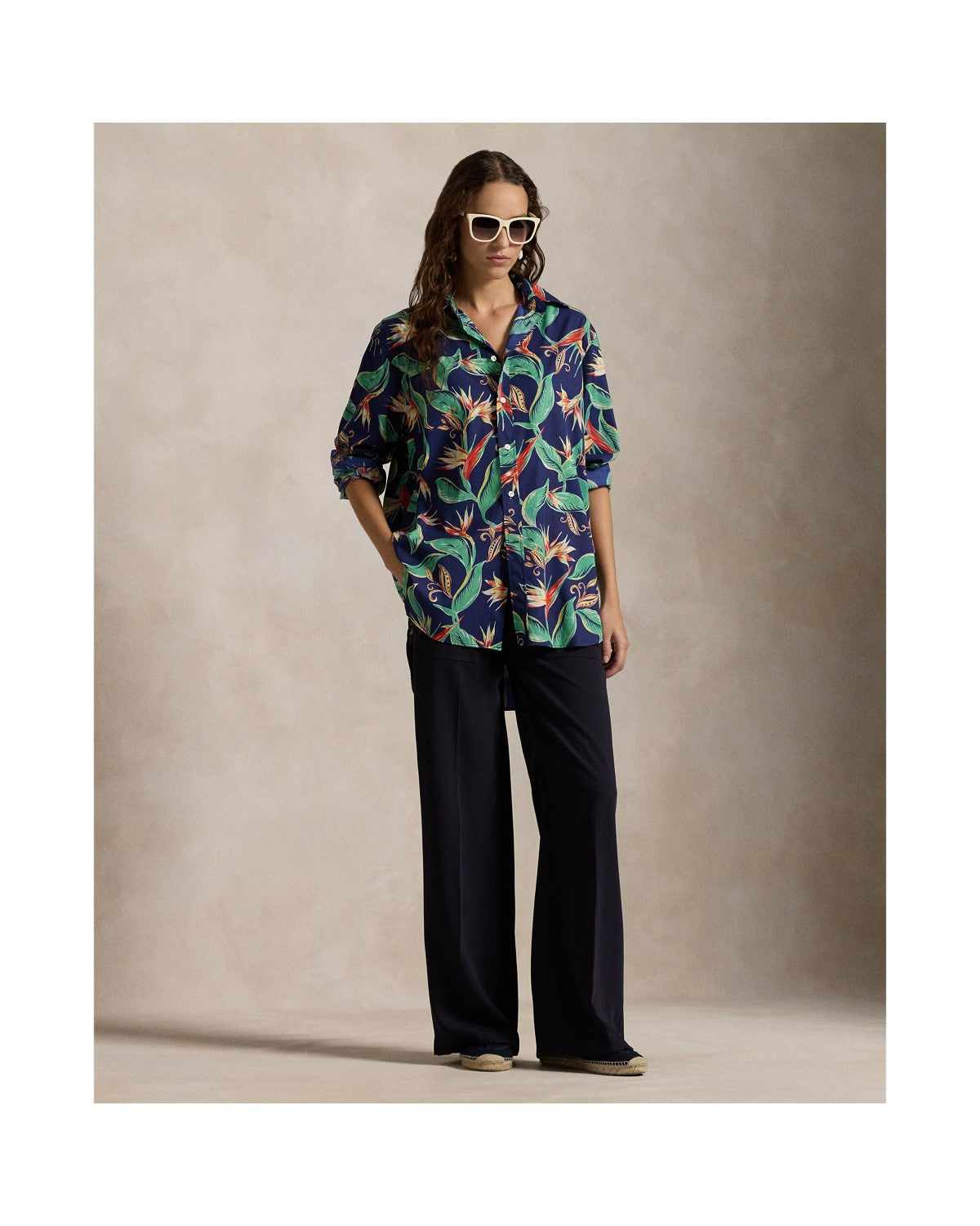 Oversize Fit Floral Shirt