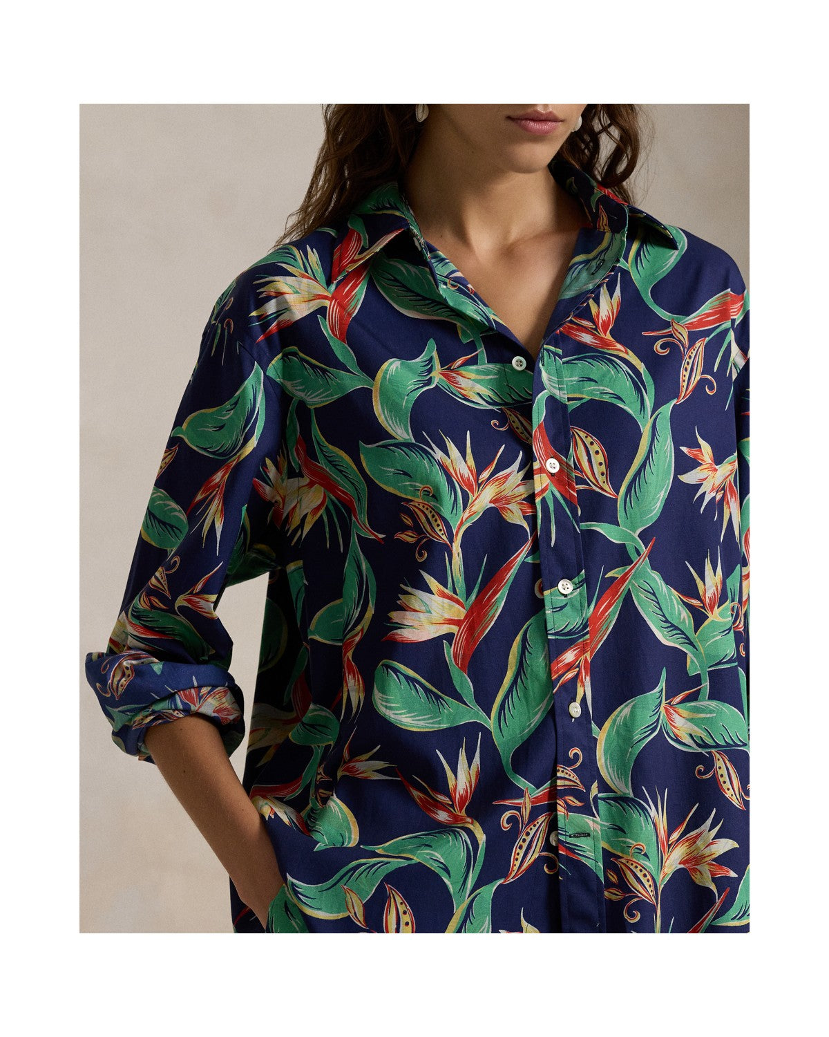 Oversize Fit Floral Shirt