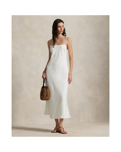 Linen Sleeveless A-Line Dress