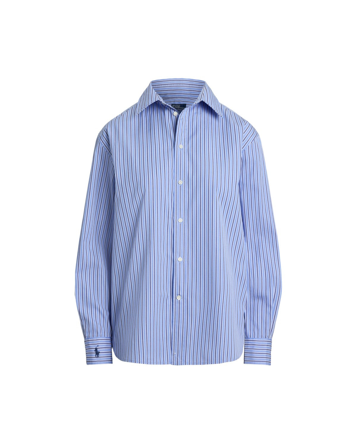 Oversize Fit Striped Cotton Shirt