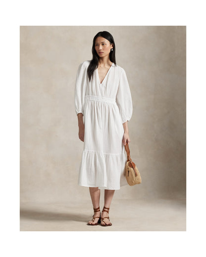 Cotton Long-Sleeve Dress