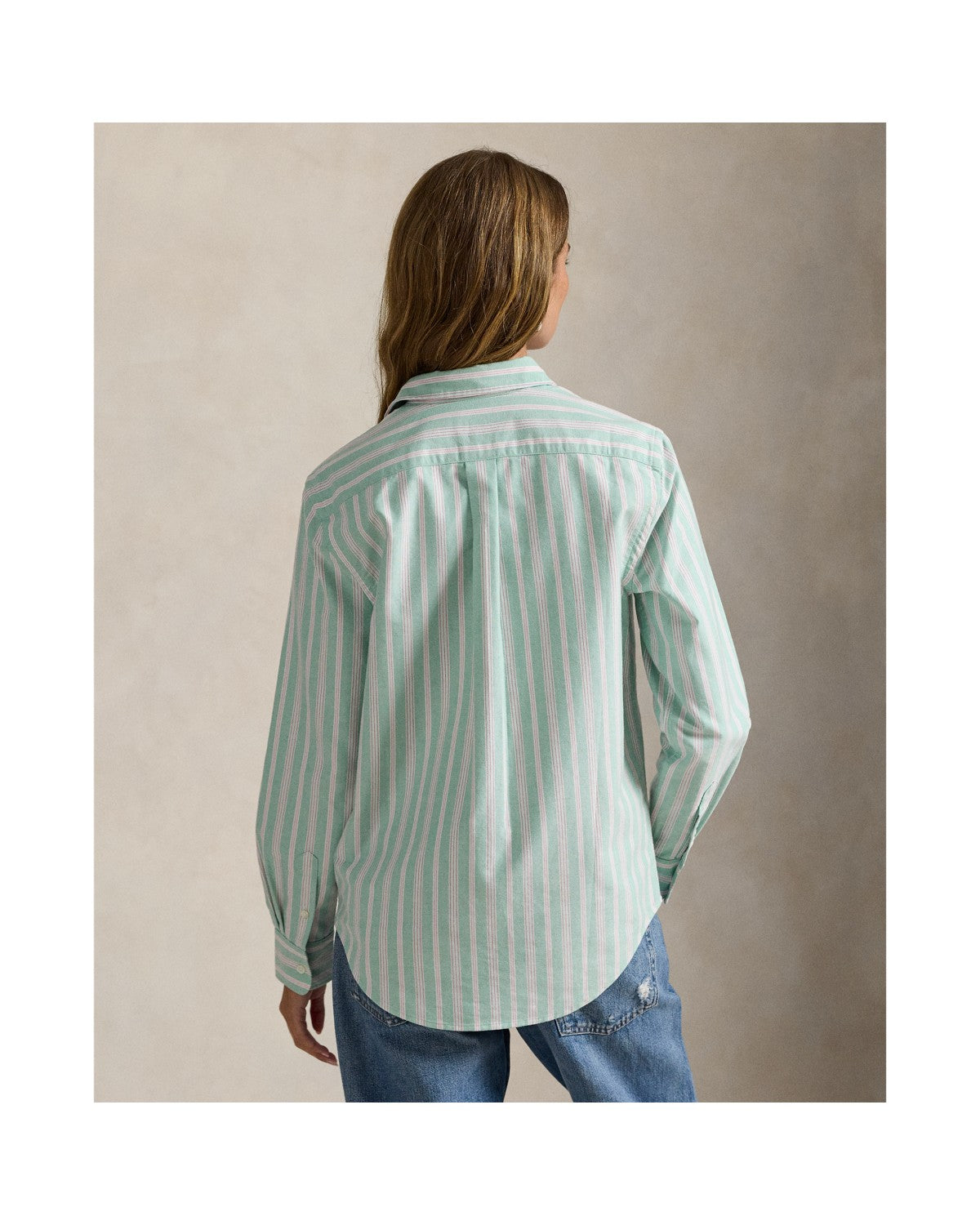 Classic Fit Striped Cotton Oxford Shirt