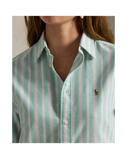 Classic Fit Striped Cotton Oxford Shirt