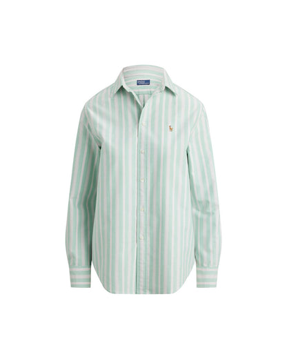 Classic Fit Striped Cotton Oxford Shirt