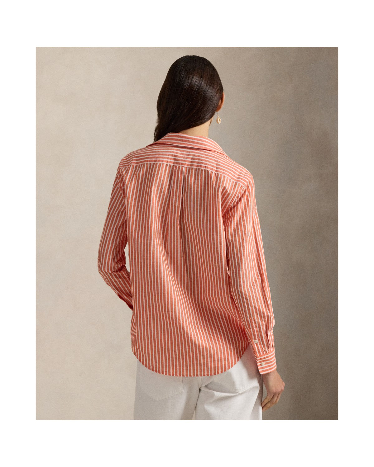Classic Fit Striped Cotton-Linen Shirt