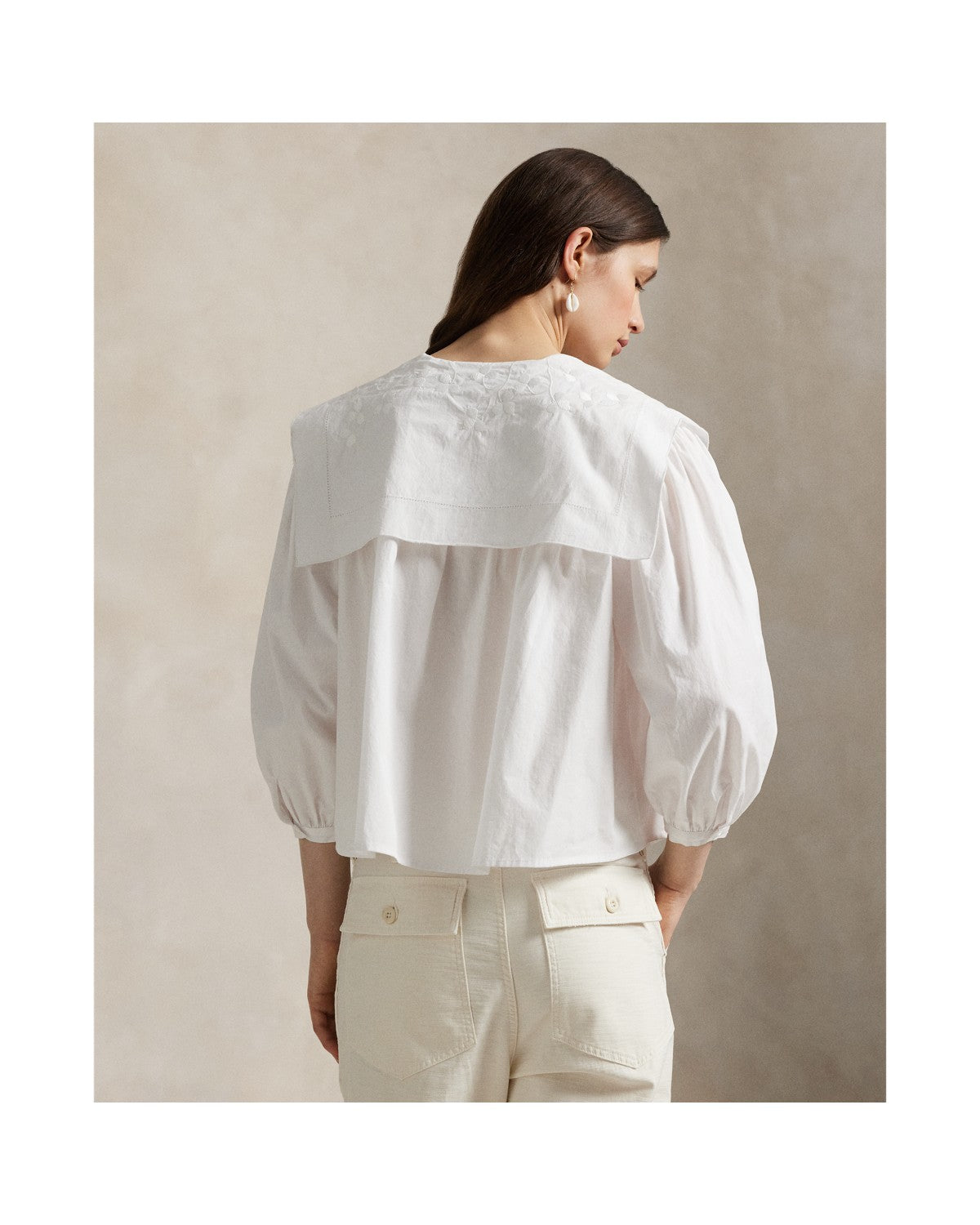 Bib Cotton Poplin Shirt