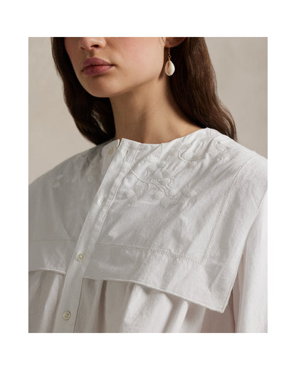 Bib Cotton Poplin Shirt