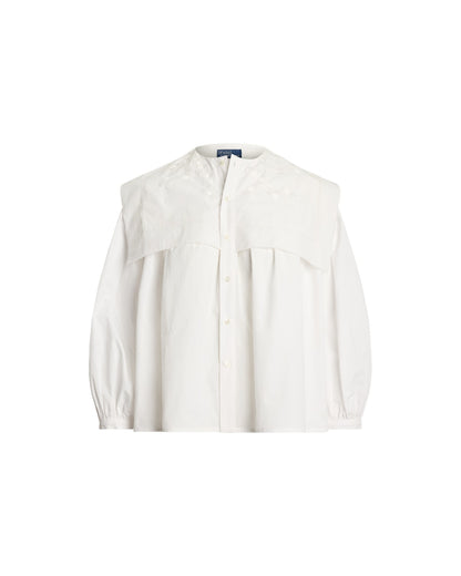 Bib Cotton Poplin Shirt