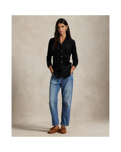 Stretch Slim Fit Cotton Corduroy Shirt