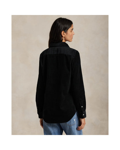 Stretch Slim Fit Cotton Corduroy Shirt