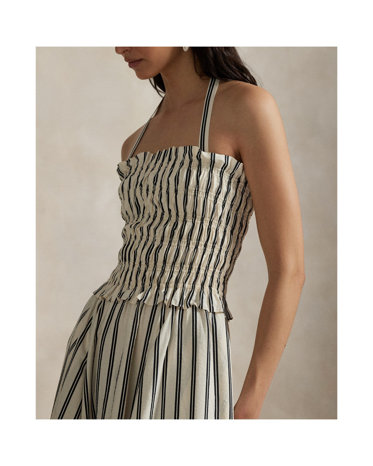 Striped Silk-Blend Dress