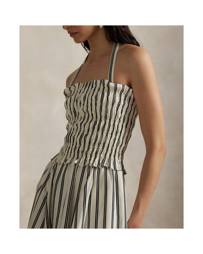 Striped Silk-Blend Dress