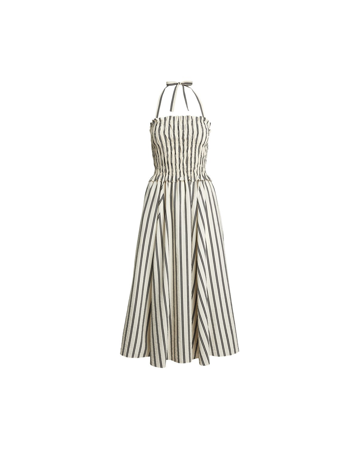 Striped Silk-Blend Dress
