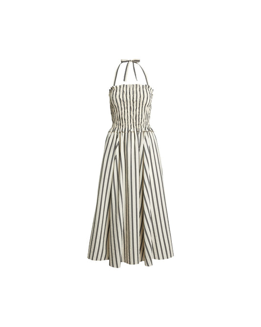 Striped Silk-Blend Dress