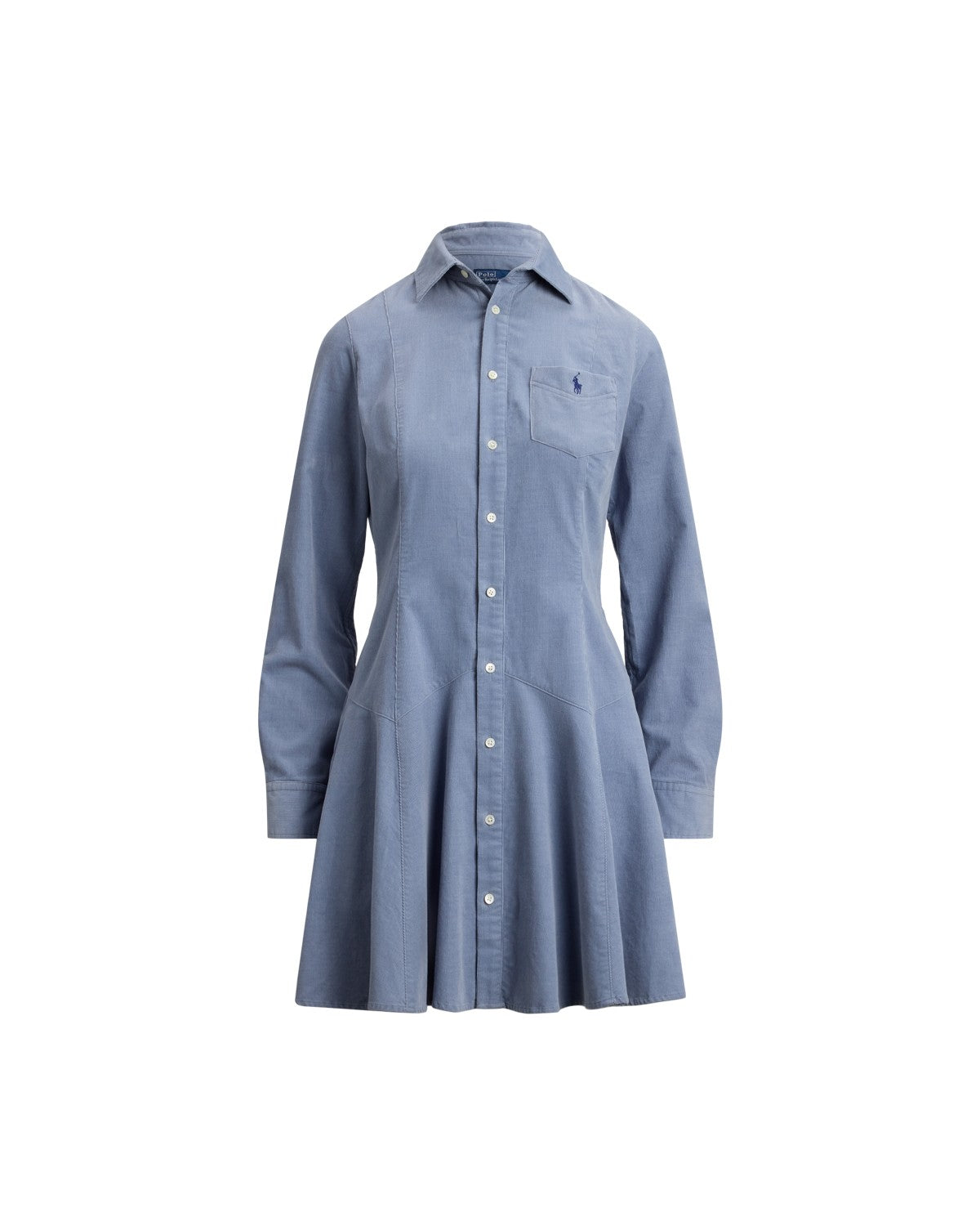 Cotton Corduroy A-Line Shirtdress