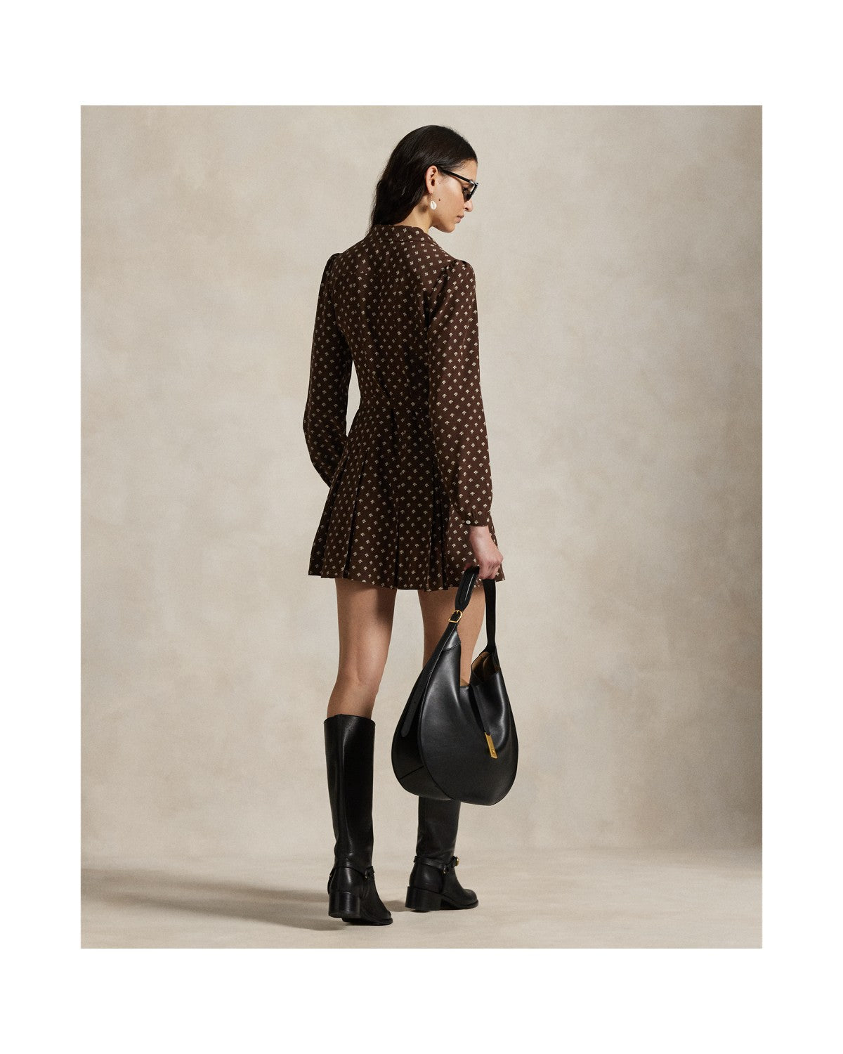 Printed Silk Mini Shirtdress