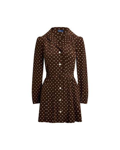 Printed Silk Mini Shirtdress