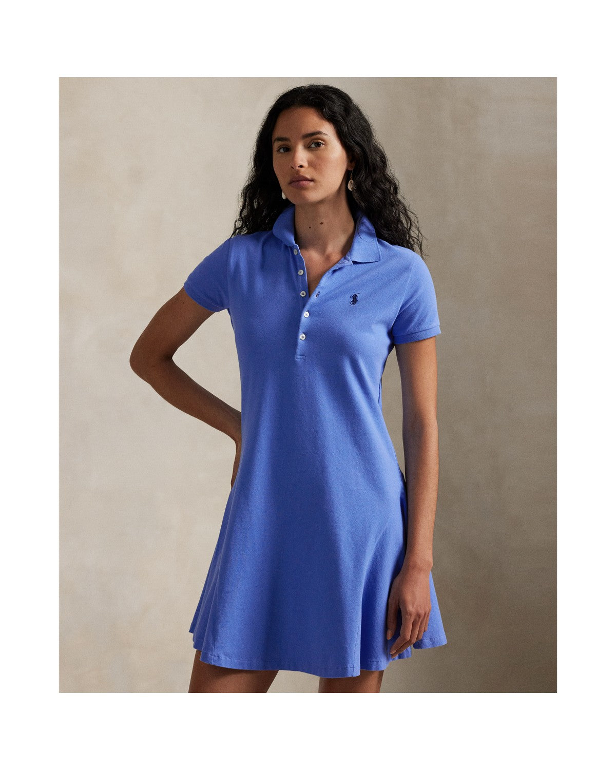Fit-and-Flare Polo Dress