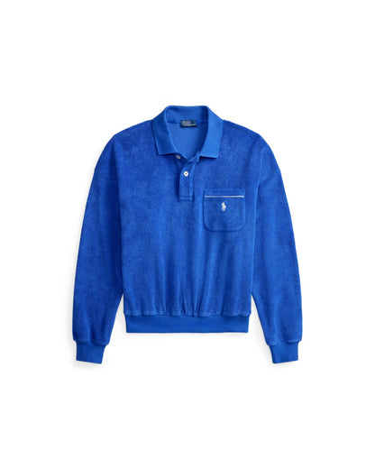 Terry Long-Sleeve Polo Shirt