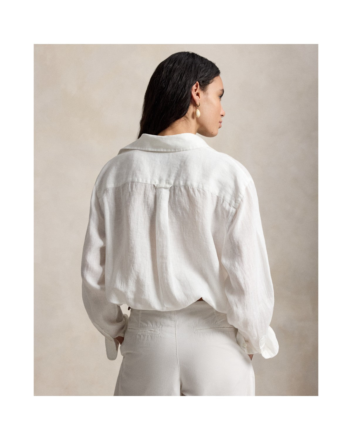 Oversize Fit Big Pony Linen Shirt