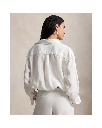 Oversize Fit Big Pony Linen Shirt