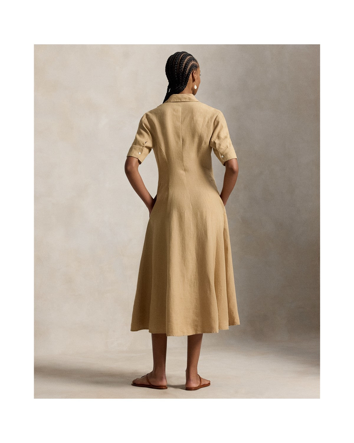 Linen Panelled Shirt Dress