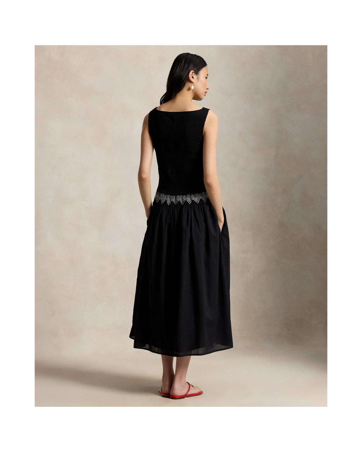 Smocked Cotton Voile Dress