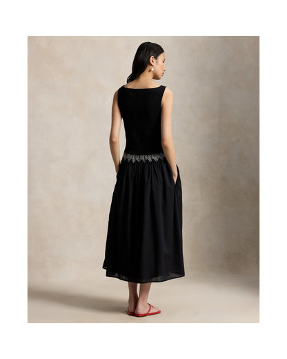 Smocked Cotton Voile Dress