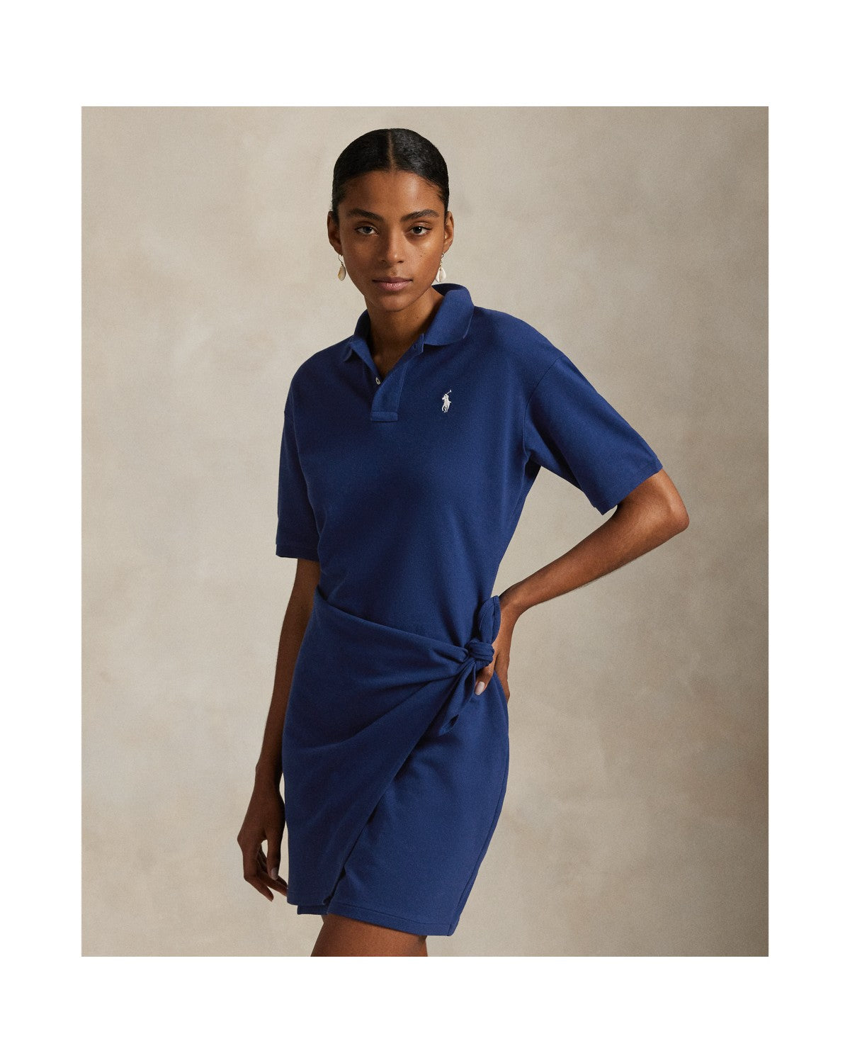 Piqué Polo Wrap Mini Dress