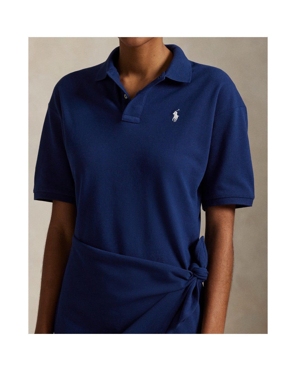 Piqué Polo Wrap Mini Dress