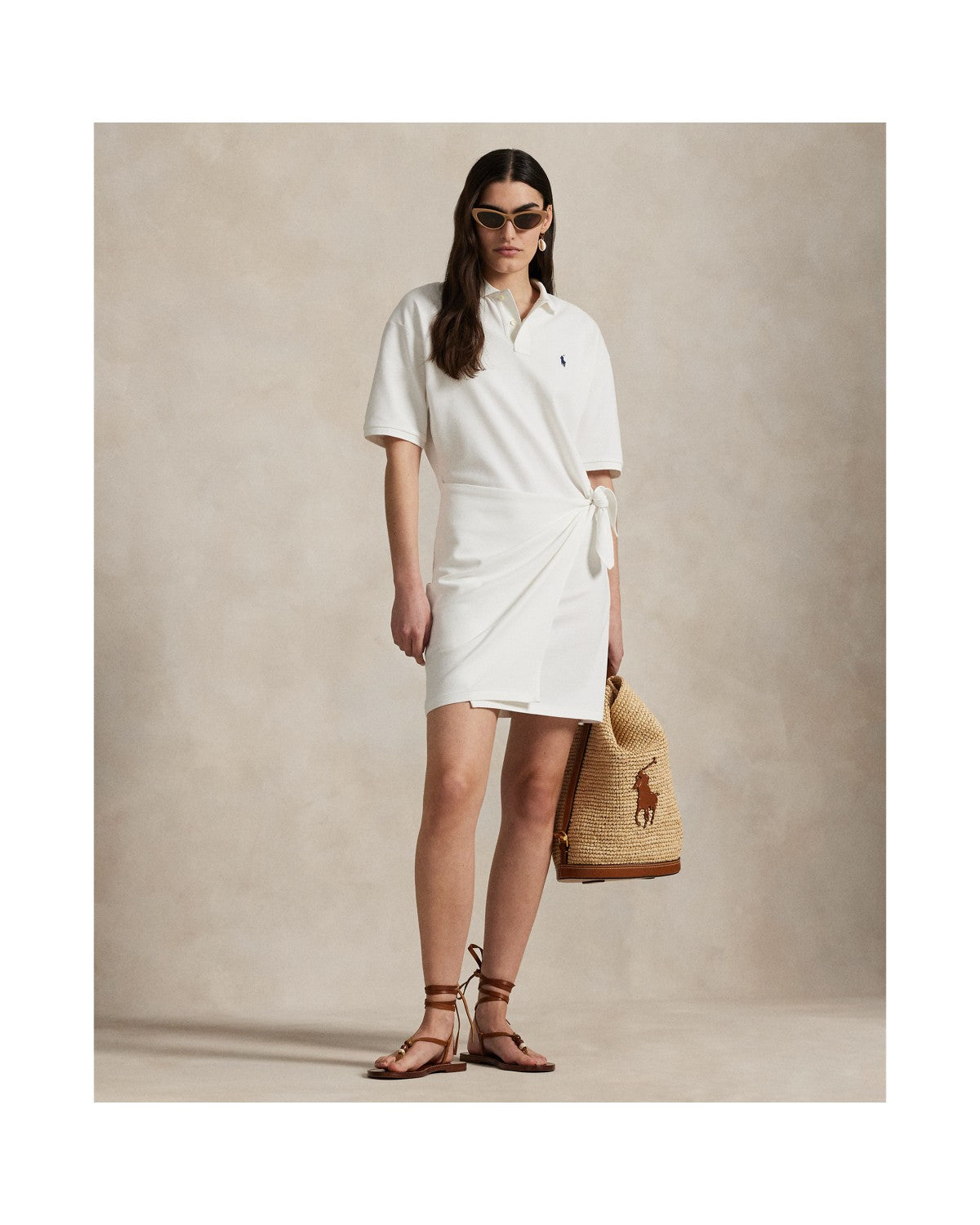 Piqué Polo Wrap Mini Dress