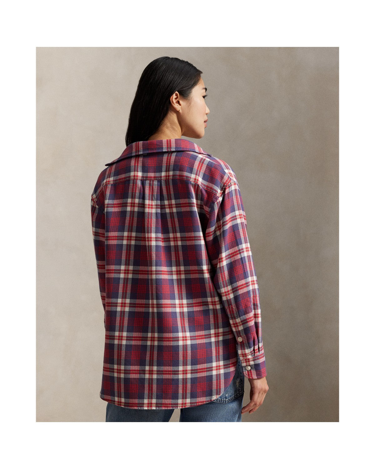Classic Fit Plaid Cotton Twill Shirt