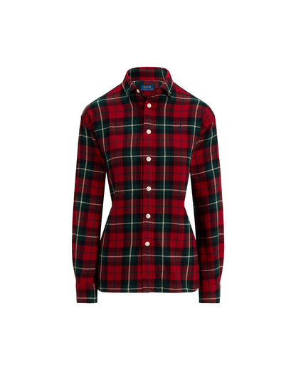 Classic Fit Plaid Cotton Twill Shirt