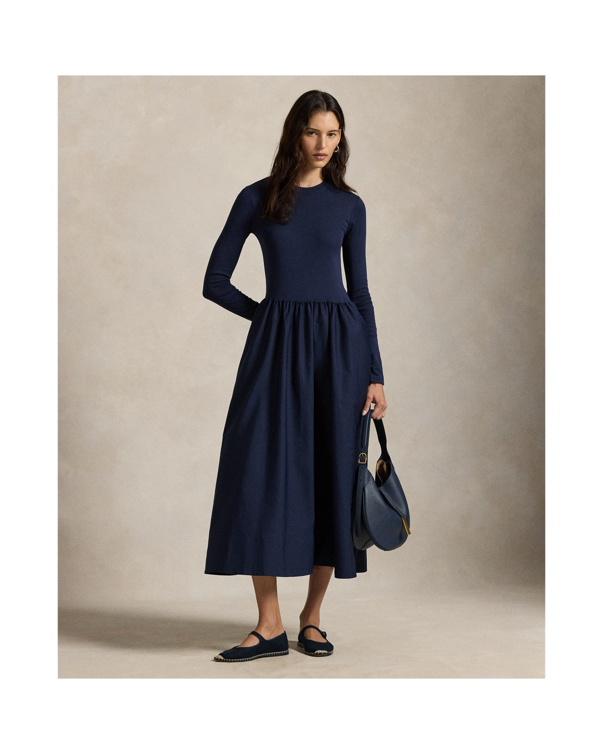 Cotton Long-Sleeve Dress