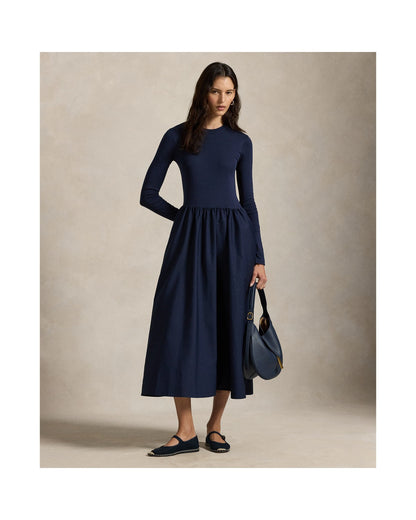 Cotton Long-Sleeve Dress